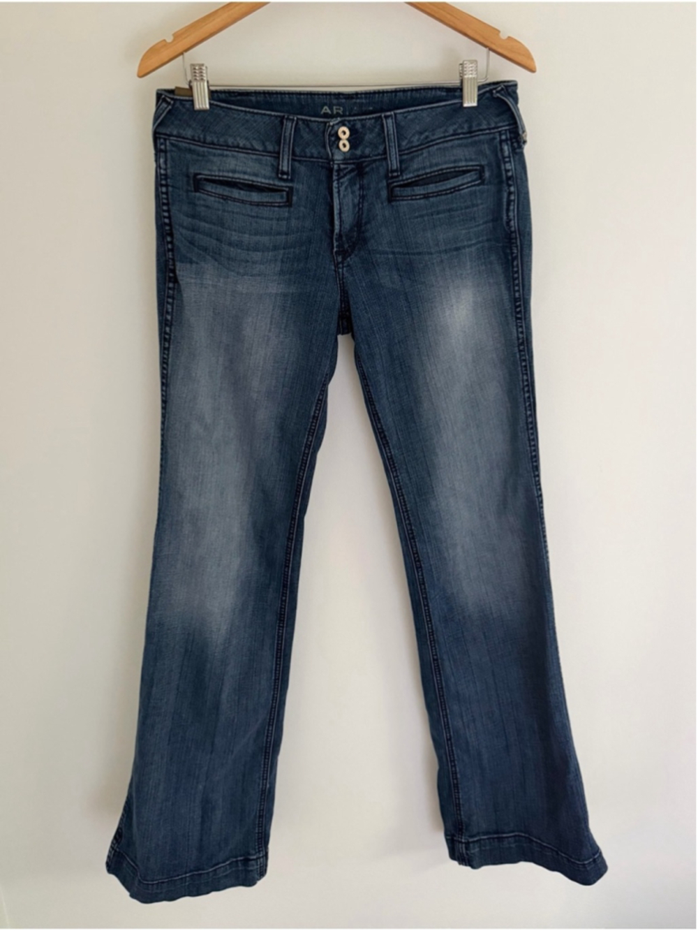 Ariat Bluebell Trouser Jeans 30L Mid Rise Wide Leg Western Cowgirl